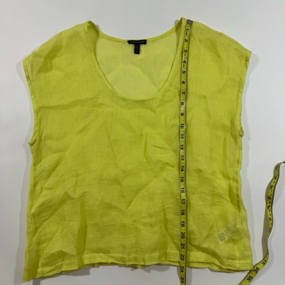 Eileen Fisher Organic Linen Top Sleeveless Scoop Neck - Picture 6 of 6